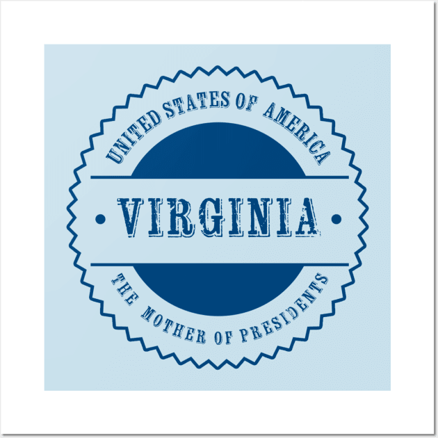 Virginia State Wall Art by Athenum